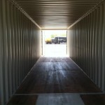 Interior of new 40' double-end access storage container.