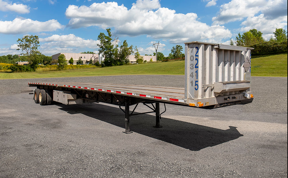 flatbed trailer side view