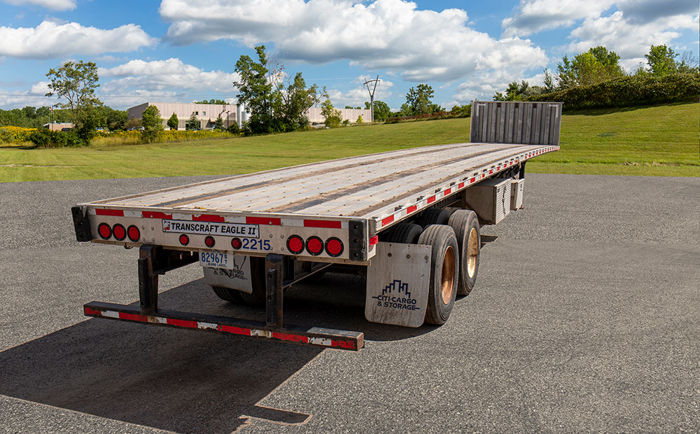 flatbed trailer rear view